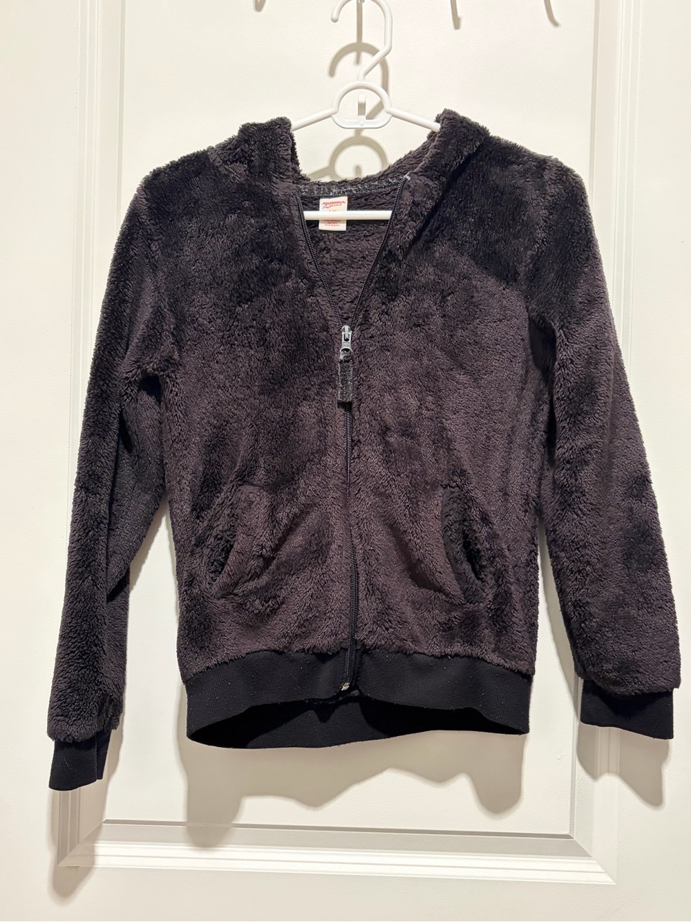 Arizona Jean Company Kids Black Plush Zip Hoodie